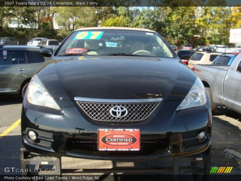 Black / Ivory 2007 Toyota Solara SLE V6 Convertible