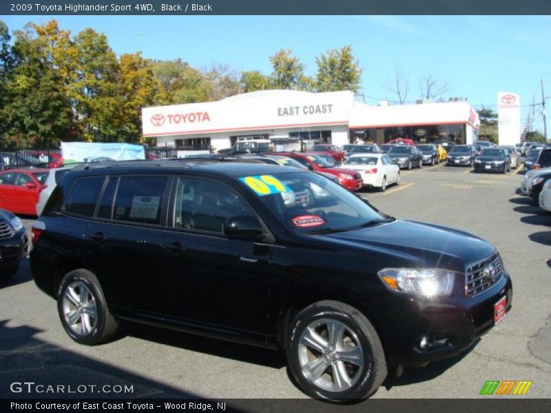 Black / Black 2009 Toyota Highlander Sport 4WD