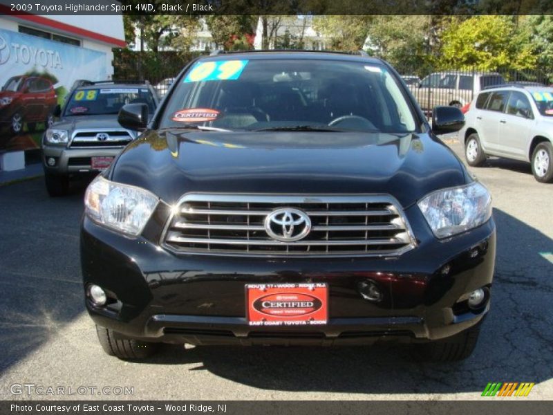 Black / Black 2009 Toyota Highlander Sport 4WD