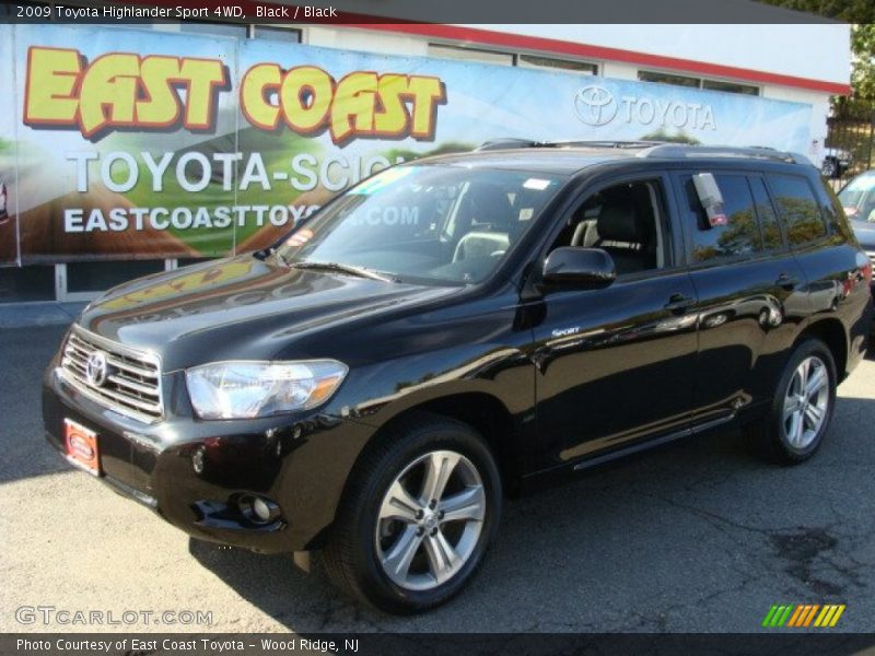 Black / Black 2009 Toyota Highlander Sport 4WD