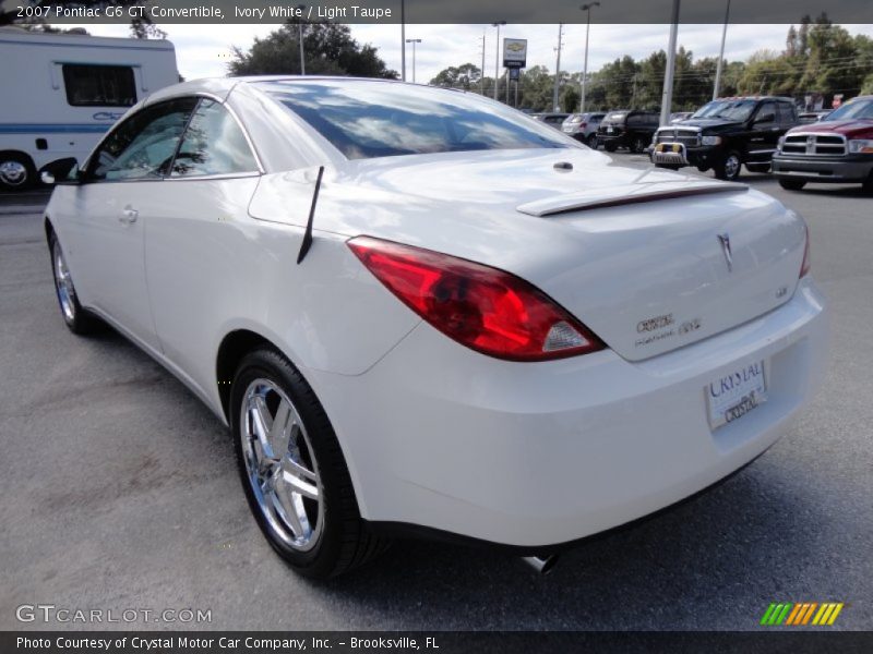 Ivory White / Light Taupe 2007 Pontiac G6 GT Convertible