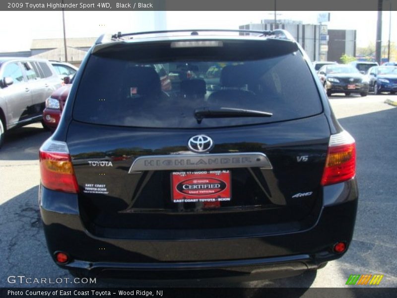 Black / Black 2009 Toyota Highlander Sport 4WD