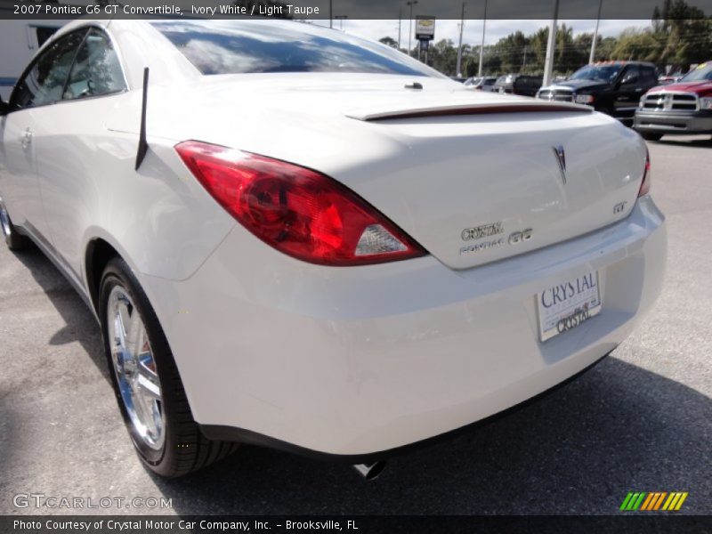 Ivory White / Light Taupe 2007 Pontiac G6 GT Convertible