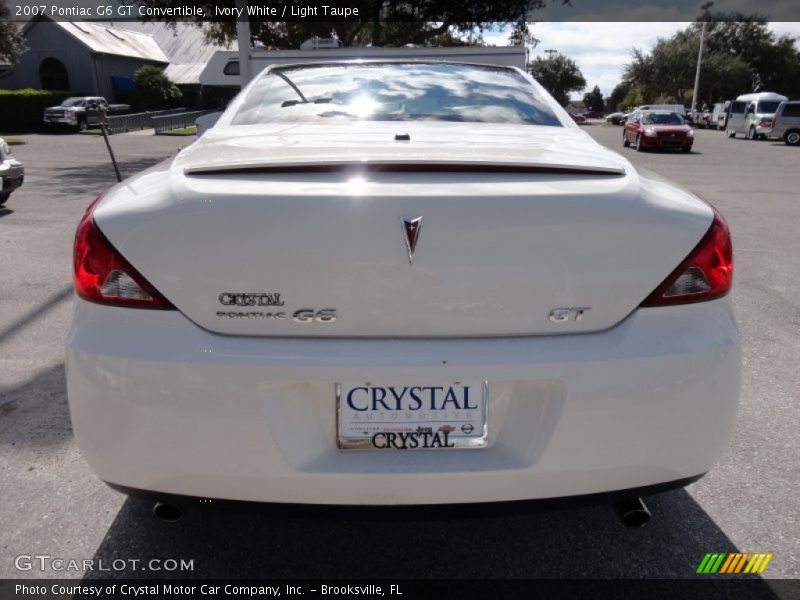 Ivory White / Light Taupe 2007 Pontiac G6 GT Convertible