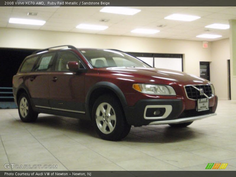 Ruby Red Metallic / Sandstone Beige 2008 Volvo XC70 AWD