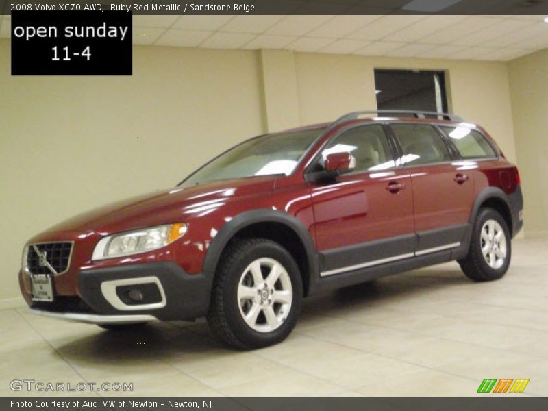 Ruby Red Metallic / Sandstone Beige 2008 Volvo XC70 AWD