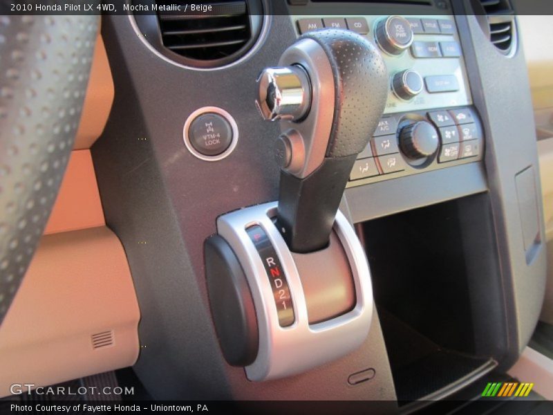  2010 Pilot LX 4WD 5 Speed Automatic Shifter