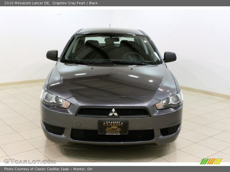 Graphite Gray Pearl / Black 2010 Mitsubishi Lancer DE
