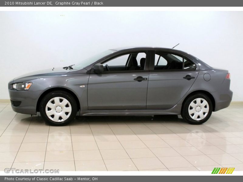 Graphite Gray Pearl / Black 2010 Mitsubishi Lancer DE