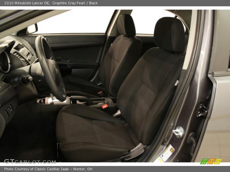 Graphite Gray Pearl / Black 2010 Mitsubishi Lancer DE