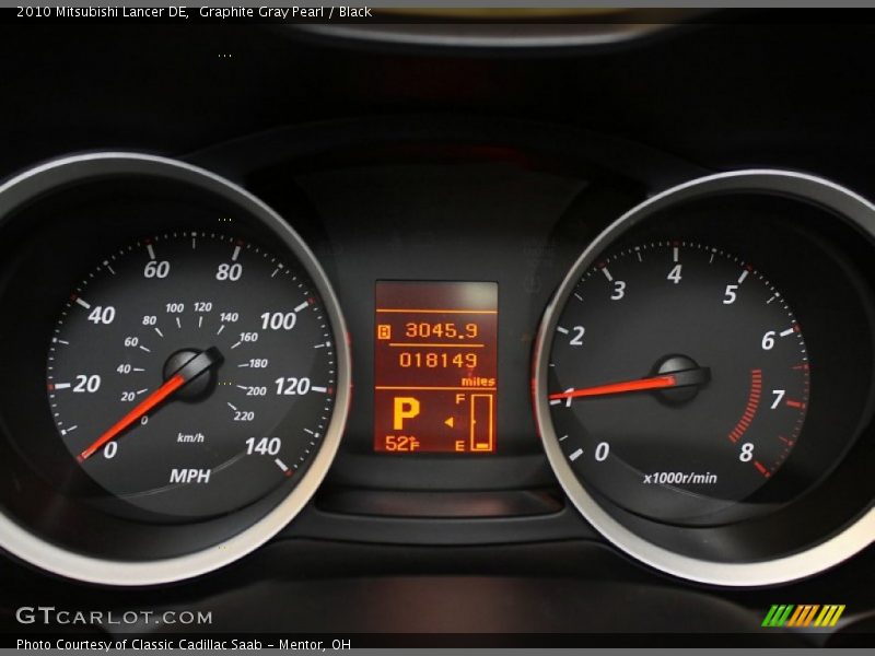 Graphite Gray Pearl / Black 2010 Mitsubishi Lancer DE