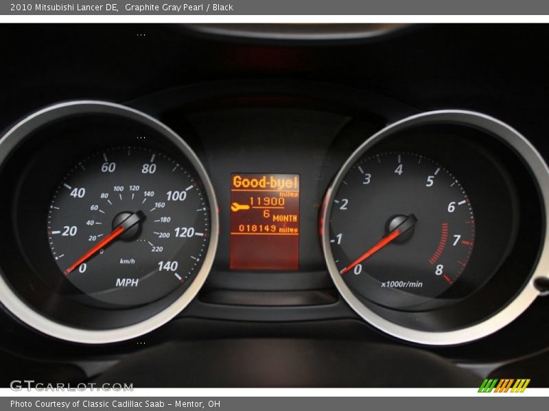 Graphite Gray Pearl / Black 2010 Mitsubishi Lancer DE