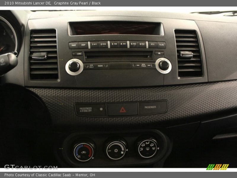 Graphite Gray Pearl / Black 2010 Mitsubishi Lancer DE