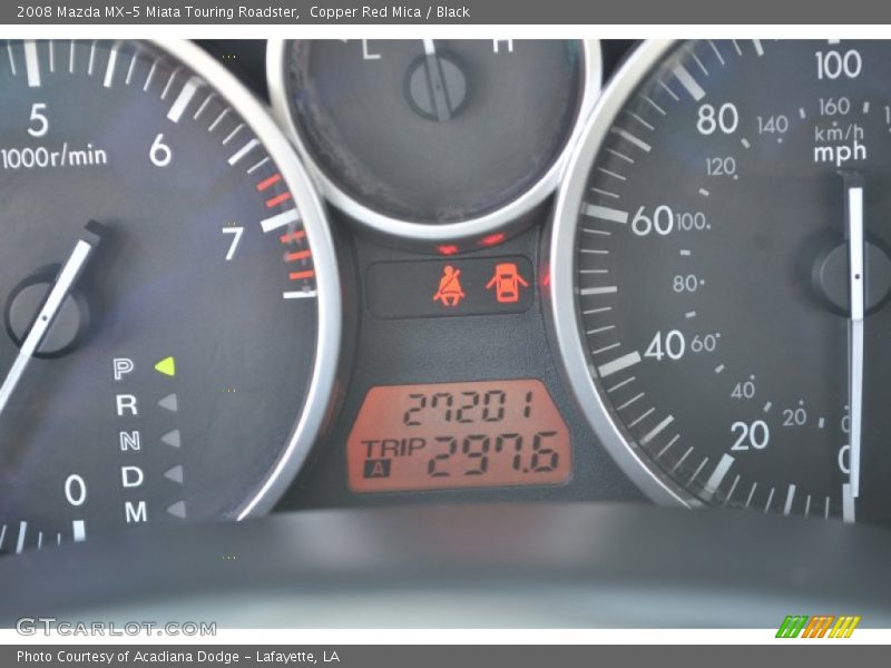 Copper Red Mica / Black 2008 Mazda MX-5 Miata Touring Roadster