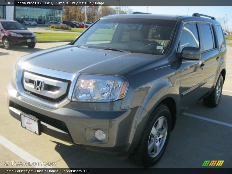 Nimbus Gray Metallic / Beige 2009 Honda Pilot EX-L 4WD