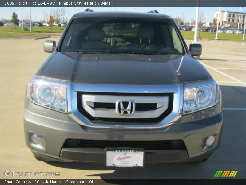 Nimbus Gray Metallic / Beige 2009 Honda Pilot EX-L 4WD