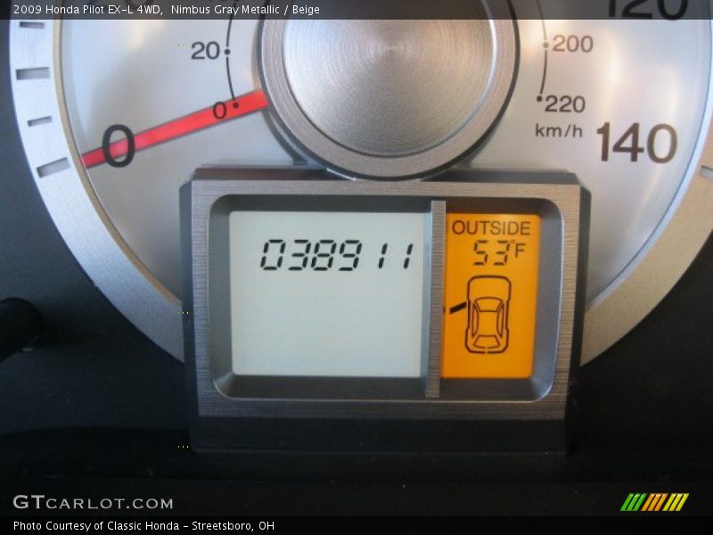 Nimbus Gray Metallic / Beige 2009 Honda Pilot EX-L 4WD