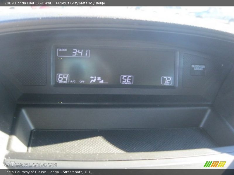Nimbus Gray Metallic / Beige 2009 Honda Pilot EX-L 4WD