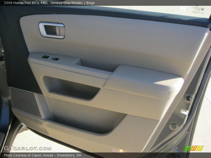 Nimbus Gray Metallic / Beige 2009 Honda Pilot EX-L 4WD