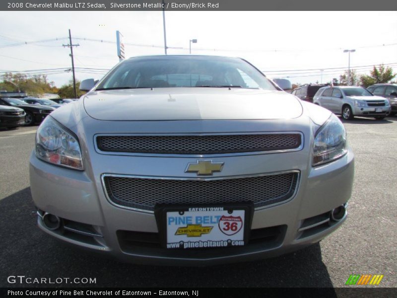 Silverstone Metallic / Ebony/Brick Red 2008 Chevrolet Malibu LTZ Sedan