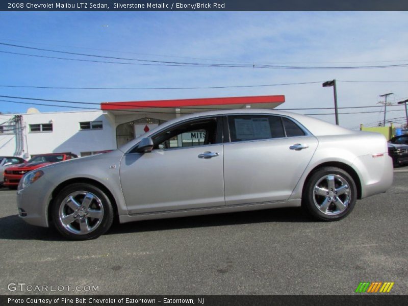 Silverstone Metallic / Ebony/Brick Red 2008 Chevrolet Malibu LTZ Sedan