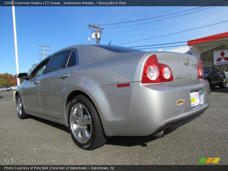 Silverstone Metallic / Ebony/Brick Red 2008 Chevrolet Malibu LTZ Sedan