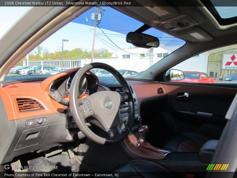 Silverstone Metallic / Ebony/Brick Red 2008 Chevrolet Malibu LTZ Sedan