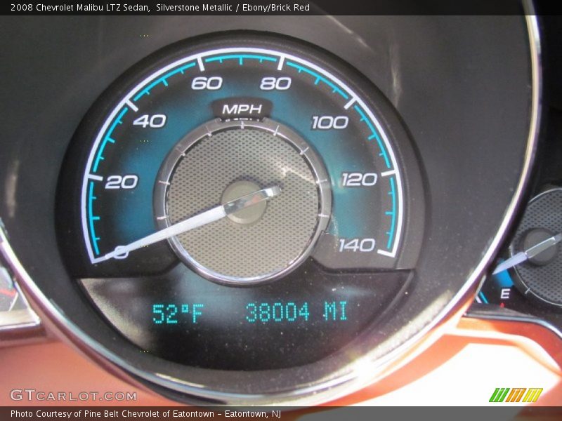 Silverstone Metallic / Ebony/Brick Red 2008 Chevrolet Malibu LTZ Sedan