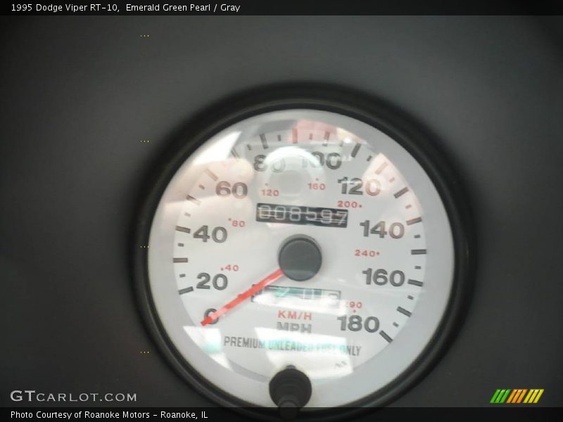 Emerald Green Pearl / Gray 1995 Dodge Viper RT-10