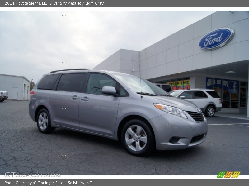 Silver Sky Metallic / Light Gray 2011 Toyota Sienna LE