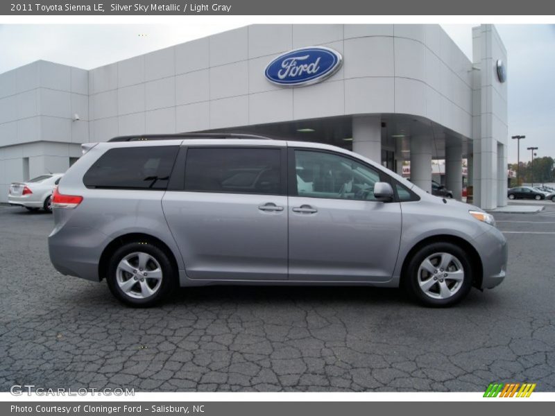 Silver Sky Metallic / Light Gray 2011 Toyota Sienna LE