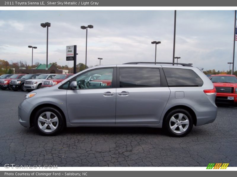 Silver Sky Metallic / Light Gray 2011 Toyota Sienna LE