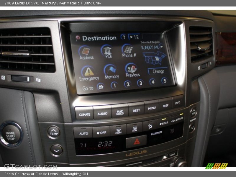 Mercury Silver Metallic / Dark Gray 2009 Lexus LX 570