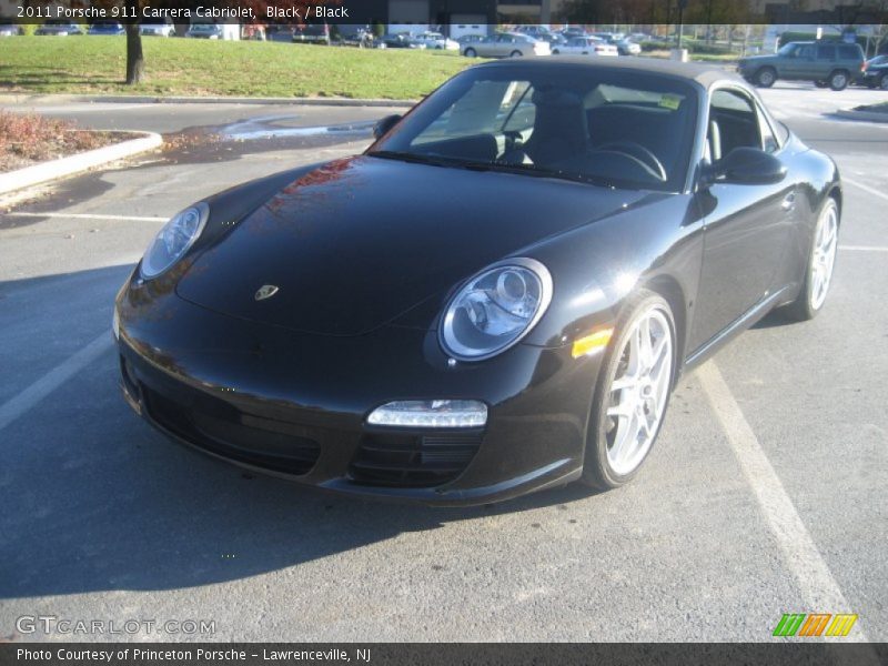 Black / Black 2011 Porsche 911 Carrera Cabriolet