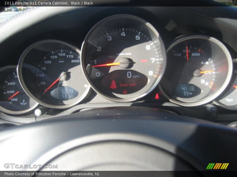 Black / Black 2011 Porsche 911 Carrera Cabriolet