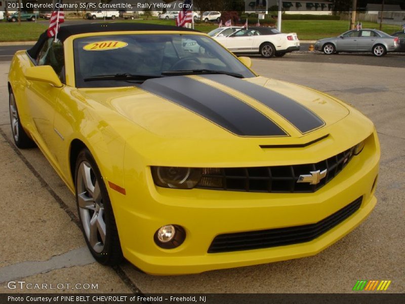 Rally Yellow / Gray 2011 Chevrolet Camaro SS/RS Convertible