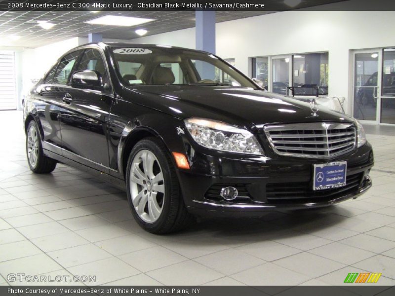 Obsidian Black Metallic / Savanna/Cashmere 2008 Mercedes-Benz C 300 4Matic Luxury