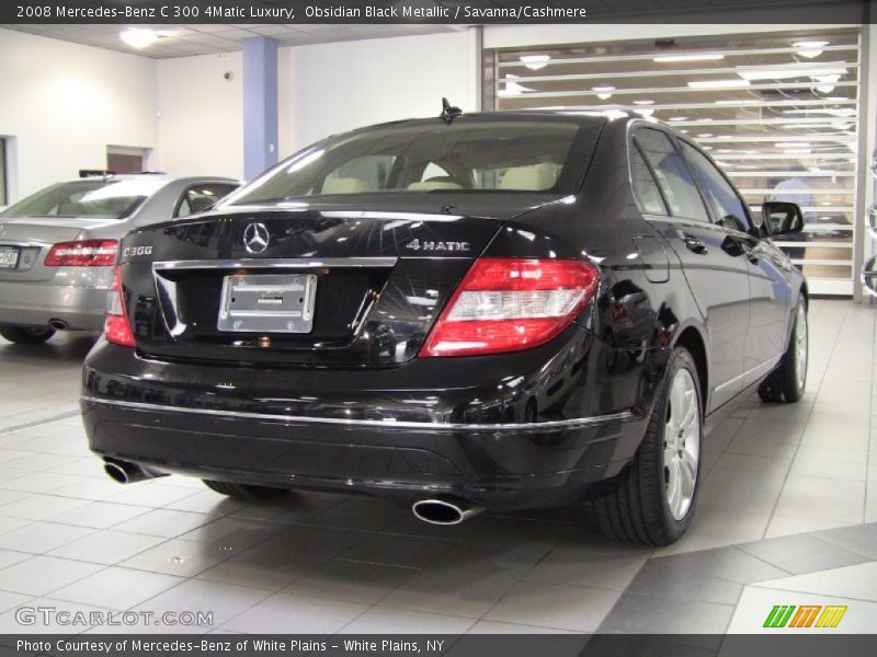 Obsidian Black Metallic / Savanna/Cashmere 2008 Mercedes-Benz C 300 4Matic Luxury