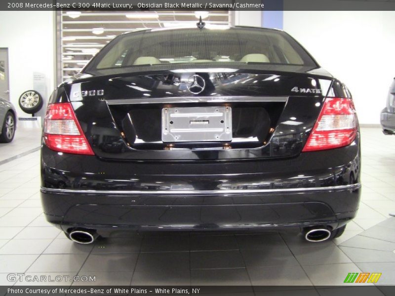 Obsidian Black Metallic / Savanna/Cashmere 2008 Mercedes-Benz C 300 4Matic Luxury
