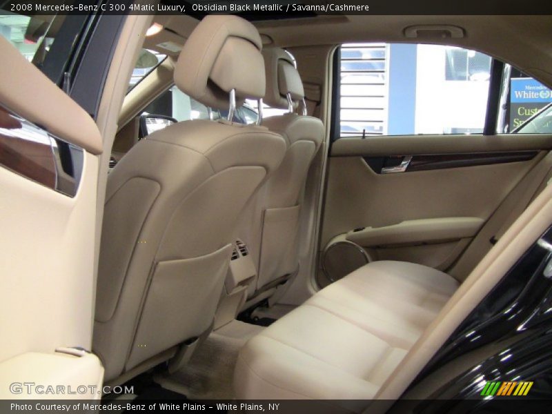 Obsidian Black Metallic / Savanna/Cashmere 2008 Mercedes-Benz C 300 4Matic Luxury