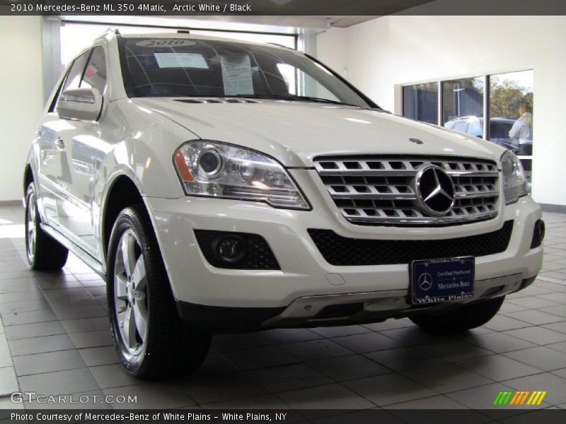 Arctic White / Black 2010 Mercedes-Benz ML 350 4Matic