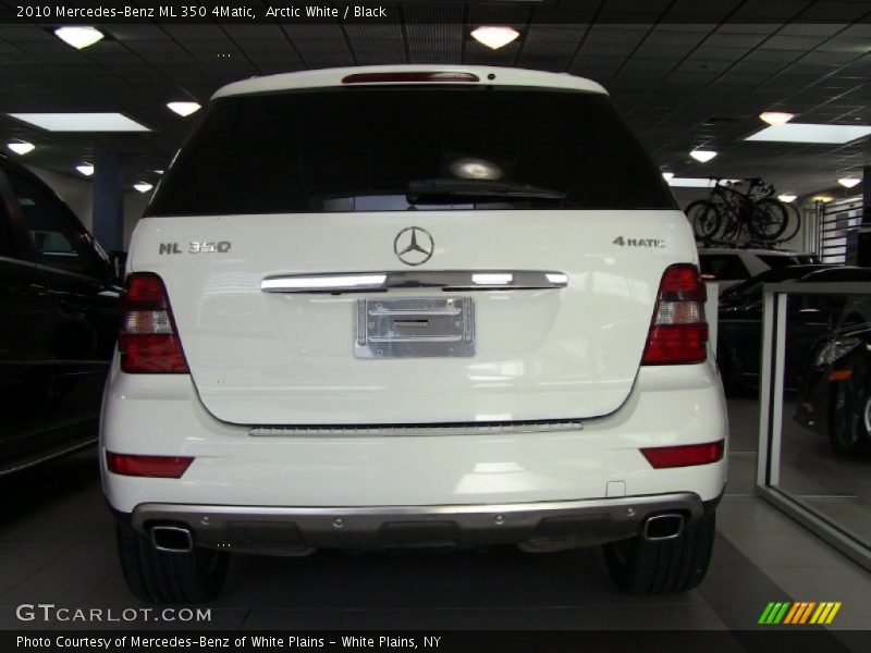 Arctic White / Black 2010 Mercedes-Benz ML 350 4Matic