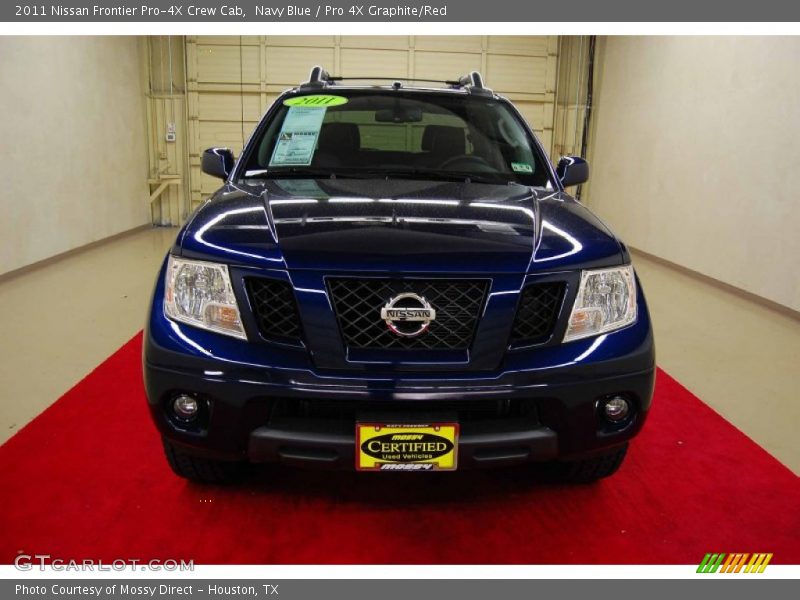 Navy Blue / Pro 4X Graphite/Red 2011 Nissan Frontier Pro-4X Crew Cab