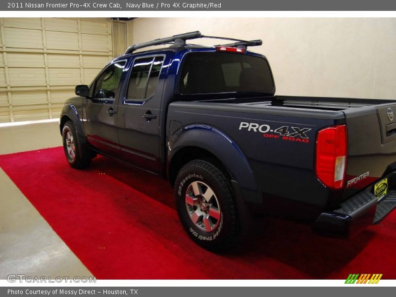 Navy Blue / Pro 4X Graphite/Red 2011 Nissan Frontier Pro-4X Crew Cab