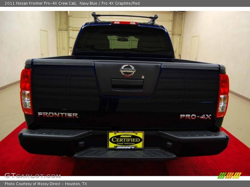 Navy Blue / Pro 4X Graphite/Red 2011 Nissan Frontier Pro-4X Crew Cab