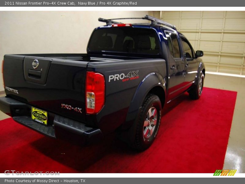Navy Blue / Pro 4X Graphite/Red 2011 Nissan Frontier Pro-4X Crew Cab