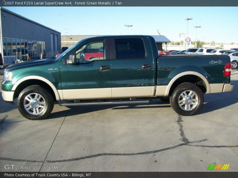 Forest Green Metallic / Tan 2007 Ford F150 Lariat SuperCrew 4x4