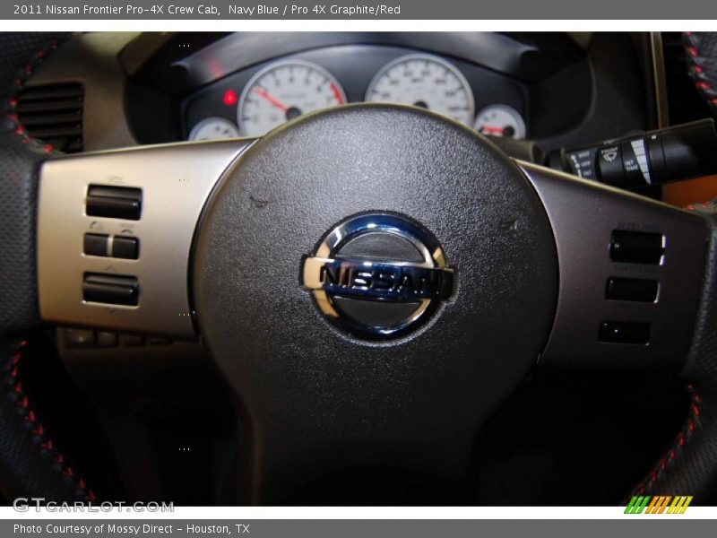 Navy Blue / Pro 4X Graphite/Red 2011 Nissan Frontier Pro-4X Crew Cab