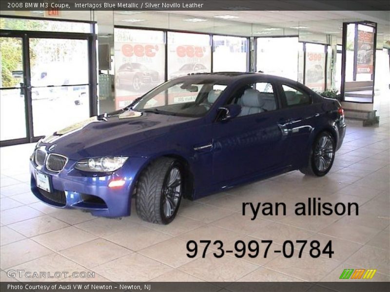 Interlagos Blue Metallic / Silver Novillo Leather 2008 BMW M3 Coupe