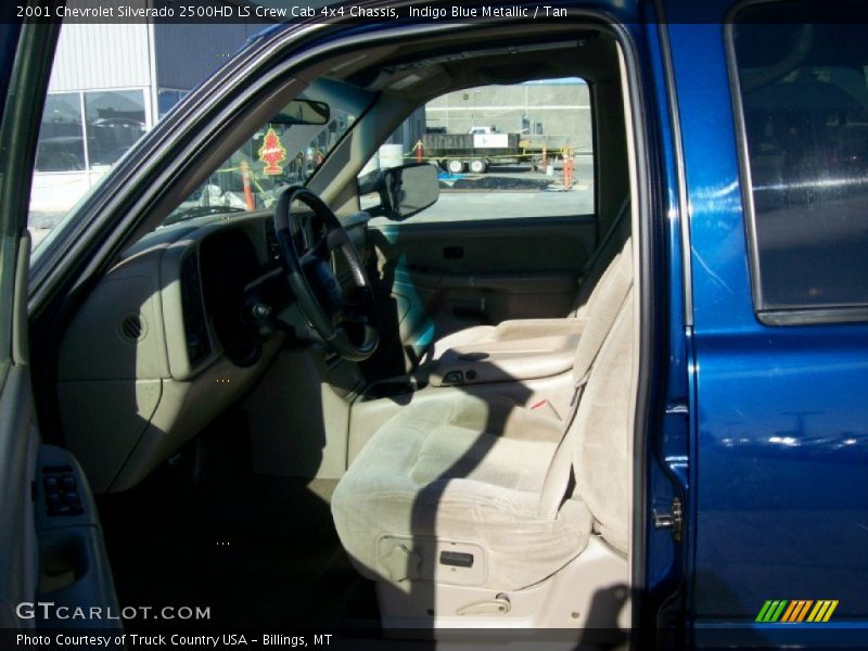 Indigo Blue Metallic / Tan 2001 Chevrolet Silverado 2500HD LS Crew Cab 4x4 Chassis
